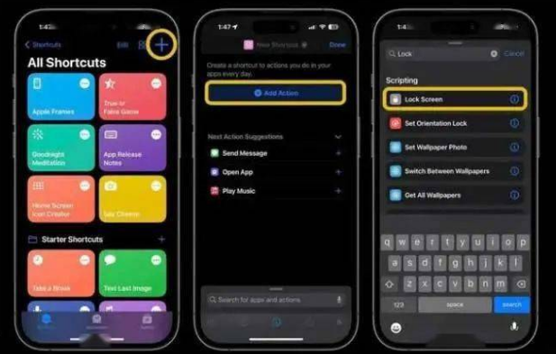 嘉善苹果14锁屏维修店分享iPhone14升级iOS16.4后如何创建锁屏快捷方式 