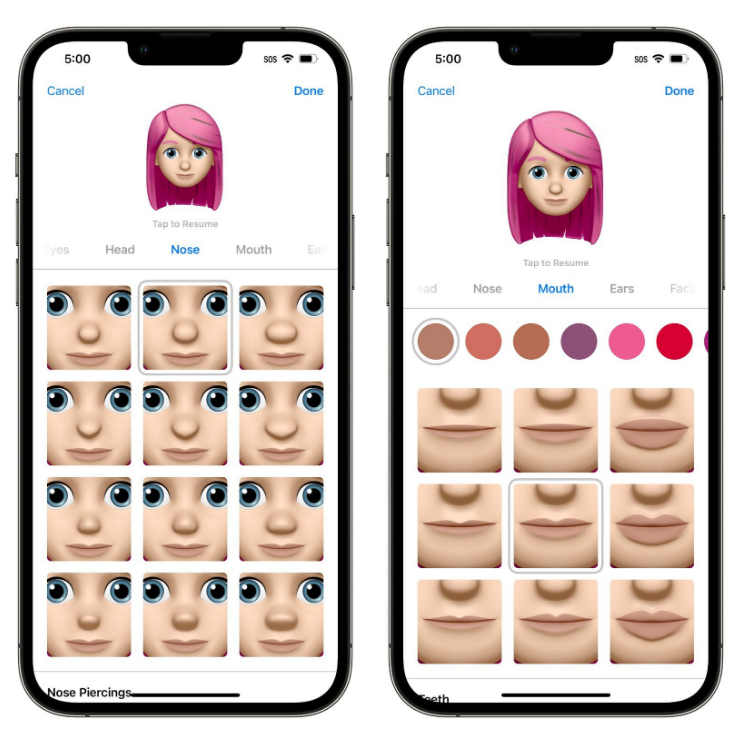 嘉善苹果手机维修分享​iOS 16中的拟我表情有了哪些变化和升级 